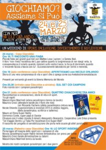 Giochiamo? Assieme si può; 24 e 25 marzo Casa Giacobbe